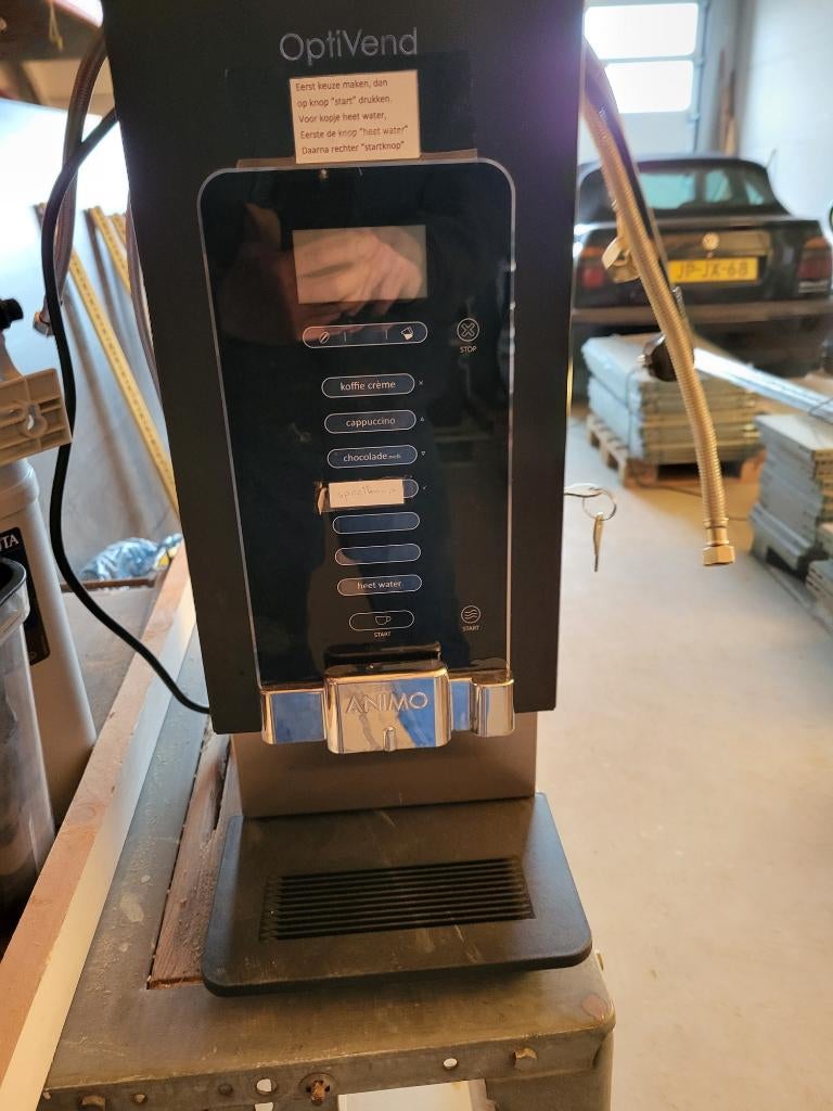 Optivend animo koffiemachine, Witgoed en Apparatuur, Koffiezetapparaten, Ophalen, Gebruikt, Overige typen, 10 kopjes of meer