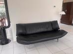 Leolux Tango Zwart Lederen 3-Zits Designbank, Ophalen, Gebruikt, Driepersoons, 200 tot 250 cm