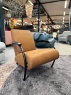 Nieuw Gelderland 5470 Fauteuil bruin leer Design stoel Lotus, Nieuw, Leer, Ophalen of Verzenden, 75 tot 100 cm