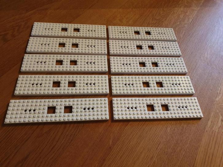 Partij C20=10x Lego trein bodems 6x24, Kinderen en Baby's, Speelgoed | Duplo en Lego, Gebruikt, Lego, Losse stenen, Ophalen of Verzenden