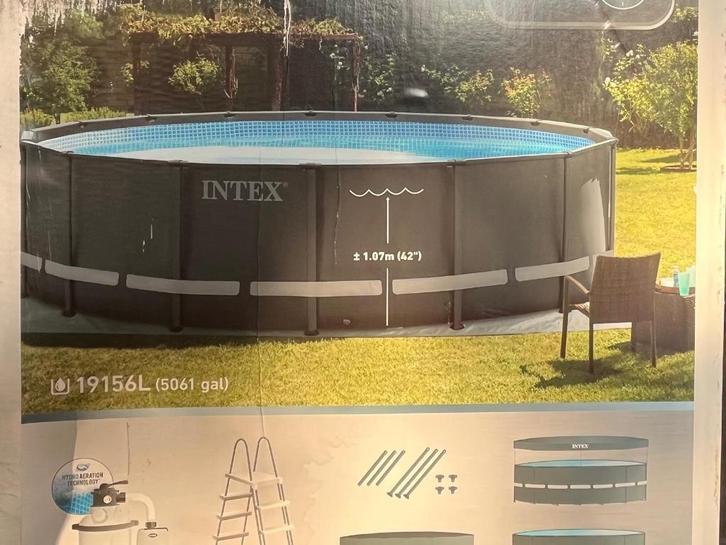 Groot fantastisch zwembad voor de zomer 2026!, Tuin en Terras, Zwembaden, Zo goed als nieuw, Opzetzwembad, 80 tot 120 cm, 400 cm of meer