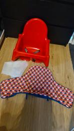 Ikea kinderstoel rood met verkleiner, Ophalen of Verzenden, Gebruikt, Stoelverkleiner