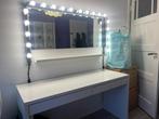 IKEA Micke Kaptafel met Lampen - Perfect voor Make-up!, Ophalen, Gebruikt