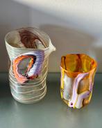 Murano Nachtset Oranje & Lila (20) met Certificaat Diego Vio, Ophalen