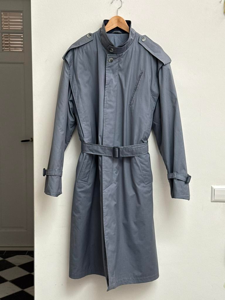 Halonen Malli vintage trenchcoat jaren 80 blauw maat XL, Ophalen of Verzenden, Zo goed als nieuw, Maat 56/58 (XL), Blauw