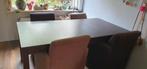 ikea donker bruine uitschuif-eettafel 74Hx95Bx175/217,5/260L, Huis en Inrichting, Tafels | Eettafels, Ophalen, Gebruikt, 50 tot 100 cm