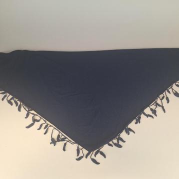Katoenen punt sjaal / omslagdoek, donkerblauw beschikbaar voor biedingen