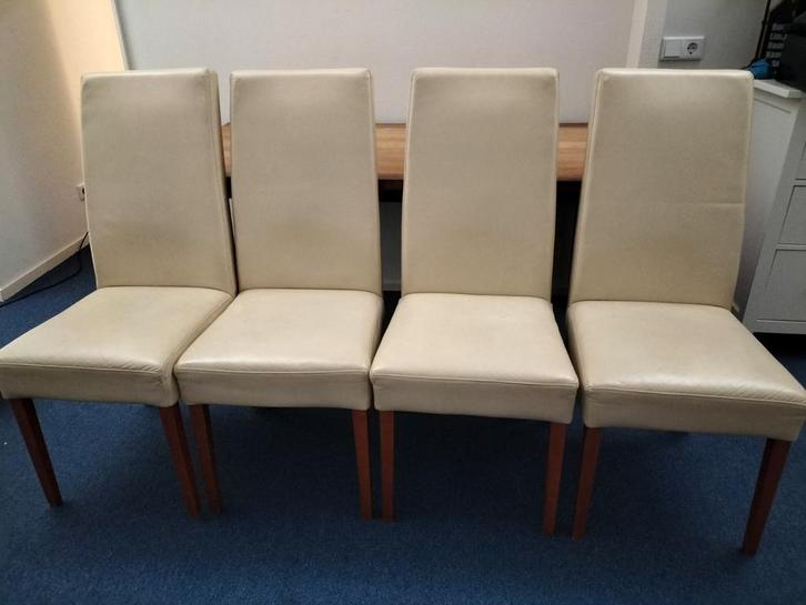 Eetkamer stoelen 4 stuks, Huis en Inrichting, Stoelen, Gebruikt, Vier, Wit, Ophalen