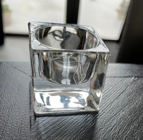 Zware Bolsius waxinelichthouders square /vierkant 5x5 cm, Huis en Inrichting, Woonaccessoires | Kandelaars en Kaarsen, Zo goed als nieuw