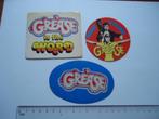 sticker oud Grease film 1978 3 x vintage travolta retro dans, Verzamelen, Verzenden, Zo goed als nieuw, Bedrijf of Vereniging