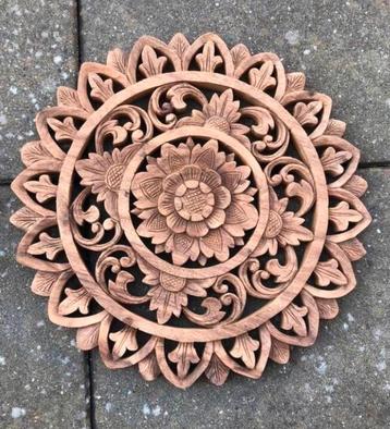 Houtsnijwerk wanddecoratie hanger Bali hout mandala nieuw beschikbaar voor biedingen