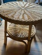 Rotan en rieten tafeltje, Ophalen of Verzenden