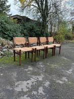 4 Eetkamerstoelen mid-century papercord Arnold merckx, Ophalen
