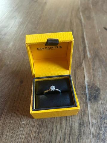 Witgouden Halo Ring met Diamanten beschikbaar voor biedingen