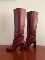 Zara leren dames laarzen mt 39 bordeaux rood., Hoge laarzen, Zara, Ophalen of Verzenden, Zo goed als nieuw