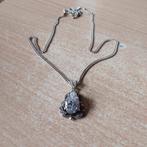 Een prachtige zilvere ketting met zirkonia 40 cm, Ophalen of Verzenden, Nieuw, Wit, Zilver