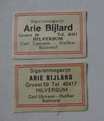 Sigarenmagazijn   ARIE BIJLARD  Groest  59    HILVERSUM, Verzamelen, Verzenden, Zo goed als nieuw, Luciferdoosjes of -merken