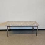 Vintage marmeren salontafel marble coffe table side table, Ophalen, Minder dan 50 cm, 100 tot 150 cm, Minder dan 50 cm
