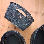 Mandjes Curver Vitotia 1 medium 2 small zwart kant effect, Huis en Inrichting, Woonaccessoires | Schalen en Manden, Kunststof