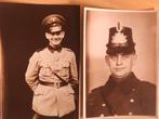 WO2 DUITS 2 portretfoto's Polizei , 1 met Tschjako, Foto of Poster, Duitsland, Landmacht, Verzenden