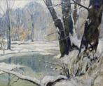 Wintertafereel omgeving Burgh-Haamstede, Antiek en Kunst, Ophalen