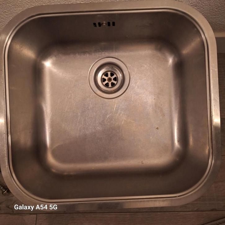 RVS Spoelbak - Gebruikt, Huis en Inrichting, Keuken | Keukenelementen, Ophalen of Verzenden