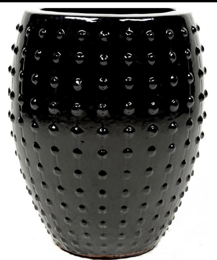 Eric kuster pot - 70 cm hoog, Huis en Inrichting, Woonaccessoires | Vazen, Zo goed als nieuw, Zwart, 50 tot 75 cm, Aardewerk of Porselein