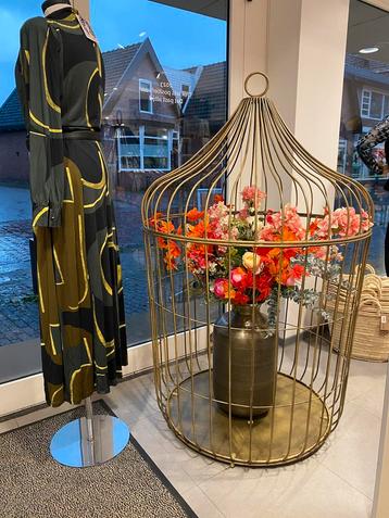 Metalen kooi, messing kleur, eyecatcher  beschikbaar voor biedingen