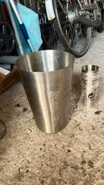 Chocomel bekers 12 en koeler rvs, Huis en Inrichting, Ophalen of Verzenden, Zo goed als nieuw, Rvs of Chroom