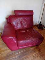 Lederen hoekbank. Kleur rood., Huis en Inrichting, Ophalen of Verzenden, Gebruikt, Leer, Hoekbank