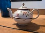 Vintage Emaille Theepotje met Bloemen, Antiek en Kunst, Antiek | Emaille, Ophalen of Verzenden