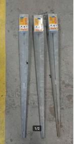 3x gegalvaniseerde Metpost paalhouders voor schutting, Tuin en Terras, Ophalen, Zo goed als nieuw, Minder dan 180 cm, Palen