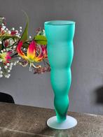 Boda Nova Zweedse Modernistische Glazen Vaas, Ophalen of Verzenden, Minder dan 50 cm, Groen, Glas