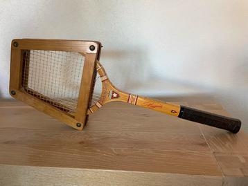 Vintage Houten Tennisracket - Pinguin Model de Luxe beschikbaar voor biedingen