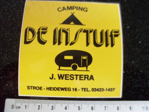 sticker camping de instuif J. Westera Stroe logo, Verzamelen, Stickers, Zo goed als nieuw, Bedrijf of Vereniging, Verzenden