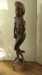 Balinese vrouw vintage houtsnijwerk vintage 35cm, Antiek en Kunst, Ophalen of Verzenden
