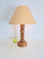 Vintage brutalist eik hout tafellamp ’50 mid century japandi, Huis en Inrichting, Lampen | Tafellampen, Vintage brutalist, N, Ophalen of Verzenden