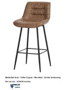 Bar Kruk Toffee Cognac Microfiber €54,95p/st. incl.btw, Huis en Inrichting, Bruin, Nieuw, Ophalen of Verzenden, Barstoel / Kurk Micro fiber