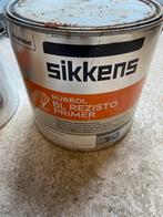 Sikkens Rubbol bl rezisto 7016 primer/satin (grond en lak), Wit, Ophalen of Verzenden, Zo goed als nieuw, Lak