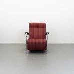 Leolux Scylla fauteuil Rood/Zwart gestreept Chili Flavour, Huis en Inrichting, Fauteuils, Ophalen of Verzenden, Zo goed als nieuw