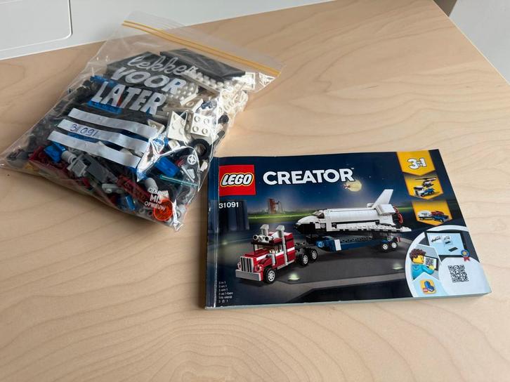 Lego Creator 31091 - Ruimtetransporter - Compleet, Kinderen en Baby's, Speelgoed | Duplo en Lego, Zo goed als nieuw, Lego, Complete set