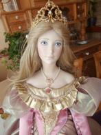 Pop cinderella prinses roze franklin heirloom dolls porselei, Verzamelen, Poppen, Gebruikt, Levensecht of Reborn, Ophalen of Verzenden
