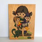 Vintage houten wanddecoratie Jaklien Moerman v ROLF., Ophalen of Verzenden, Huis en Inrichting