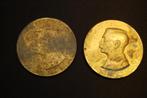 2x bronzen Karl Landsteiner Penningen., Ophalen of Verzenden, Brons, Nederland