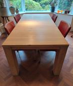 Uitschuifbare eiken eetkamer tafel, 200 cm of meer, 50 tot 100 cm, Rechthoekig, Eikenhout