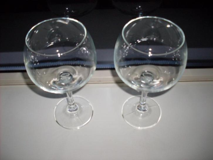 2 hotelchique wijn en 2 shot glazen, Huis en Inrichting, Keuken | Servies, Nieuw, Glas of Glazen, Effen, Glas, Ophalen