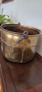 Antieke koperen emmer, Ophalen of Verzenden, Gebruikt