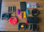 Nintendo Switch met mario kart en accessoires, Met 2 controllers, Ophalen of Verzenden, Switch Original, Gebruikt