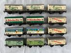 12x Fleischmann goederenwagons, Hobby en Vrije tijd, Modeltreinen | H0, Gebruikt, Gelijkstroom, Fleischmann, Wagon