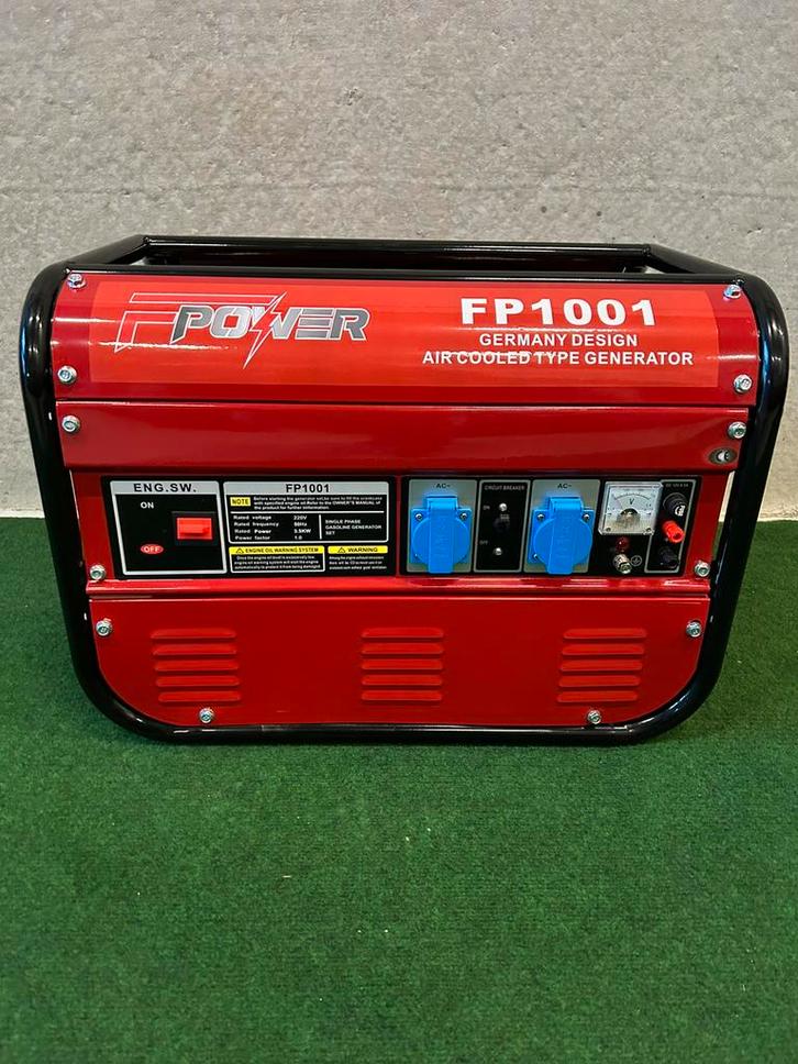 Nieuwe F-power noodstroom aggregaat met koperen spoel, Doe-het-zelf en Verbouw, Aggregaten, Zo goed als nieuw, Benzine, Minder dan 5 kVA